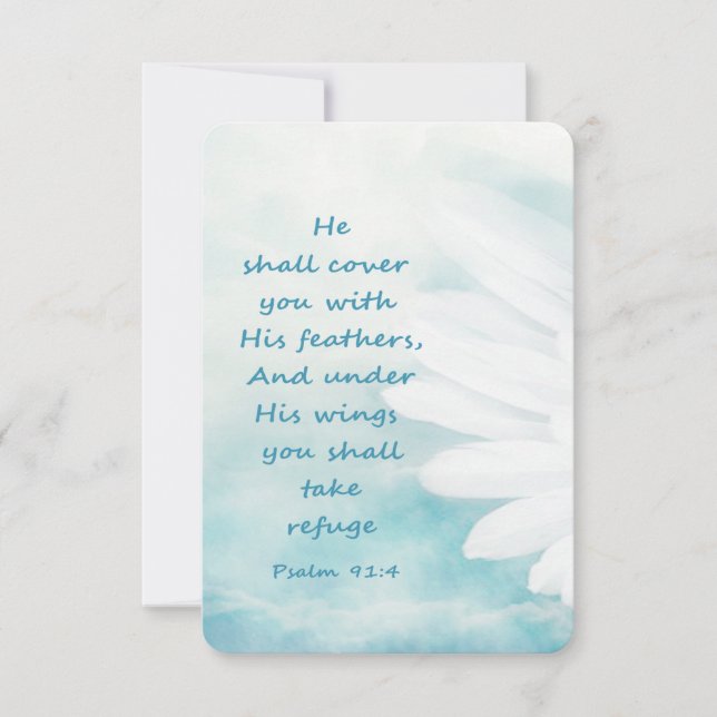 Custom Photo Memorial Service Invite Bible Verse (Front)