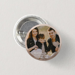 Custom Photo Memorial Tribute Button - Personalise