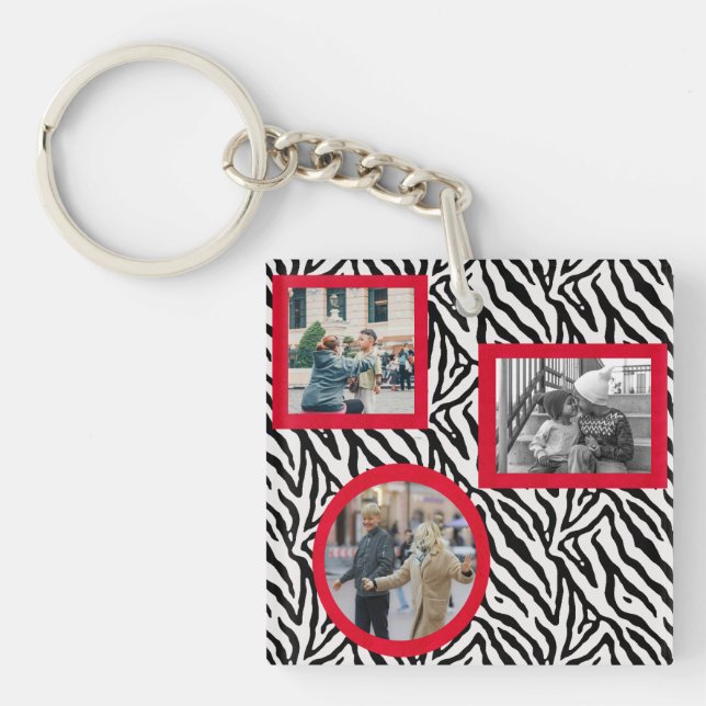 Custom Photo Memories Acrylic Keychain (Front)