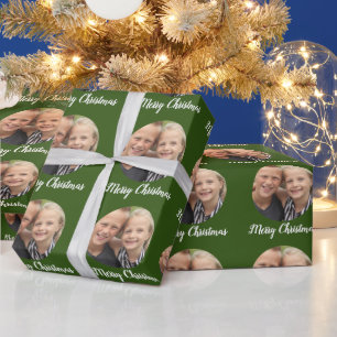 Custom photo Merry Christmas Wrapping Paper