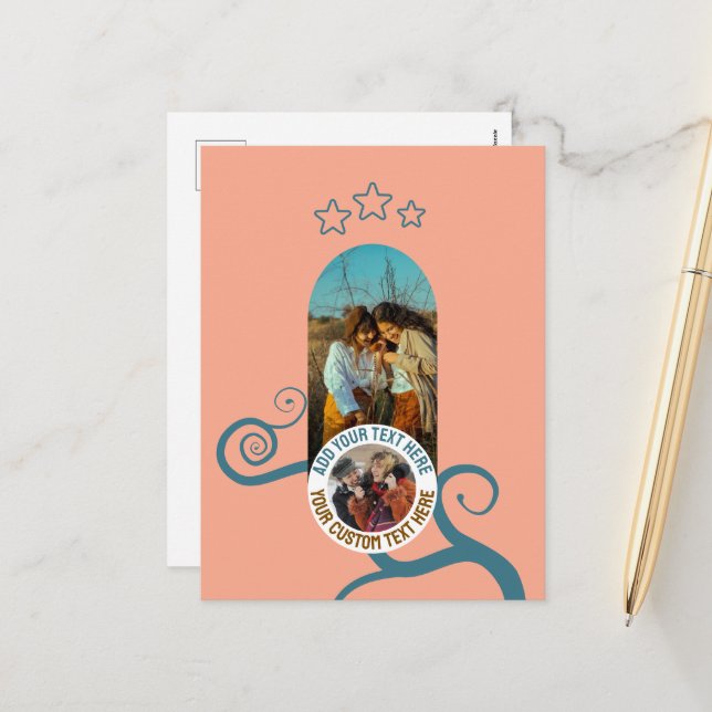 📸 Custom Photo & Message Card – Personalised Text (Front/Back In Situ)
