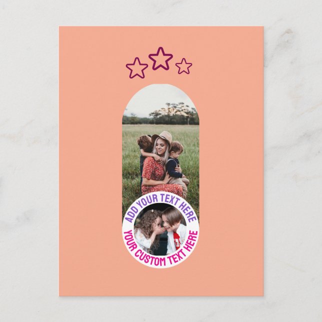 📸 Custom Photo & Message Card – Personalised Text (Front)