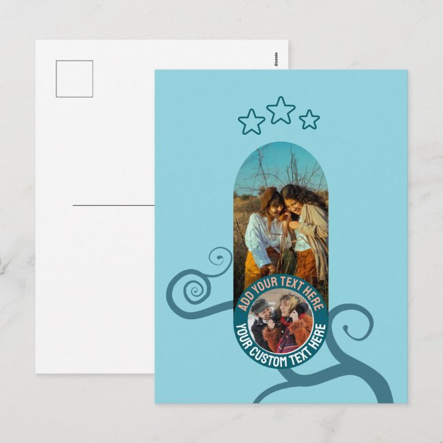 📸 Custom Photo & Message Card – Personalised Text (Front/Back)