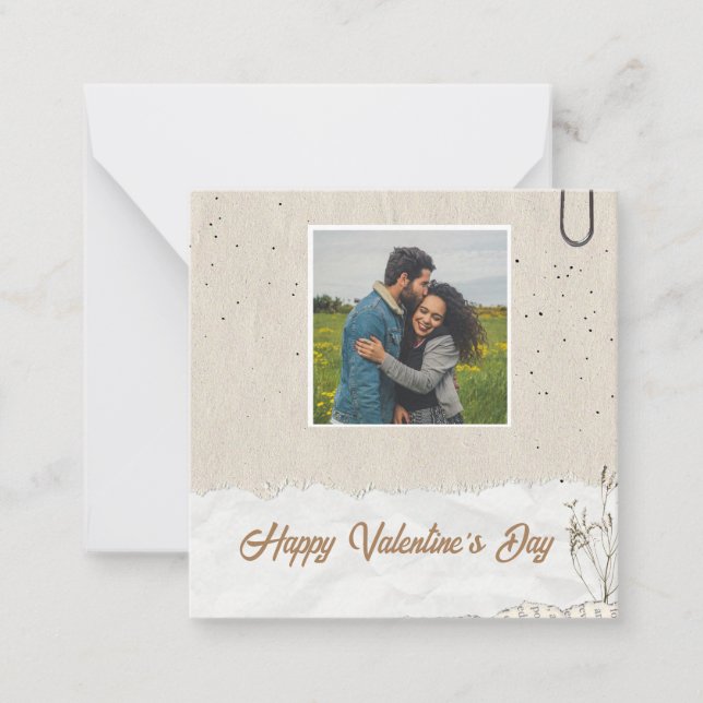 Custom Photo Message Valentines Day Greeting Card (Front)