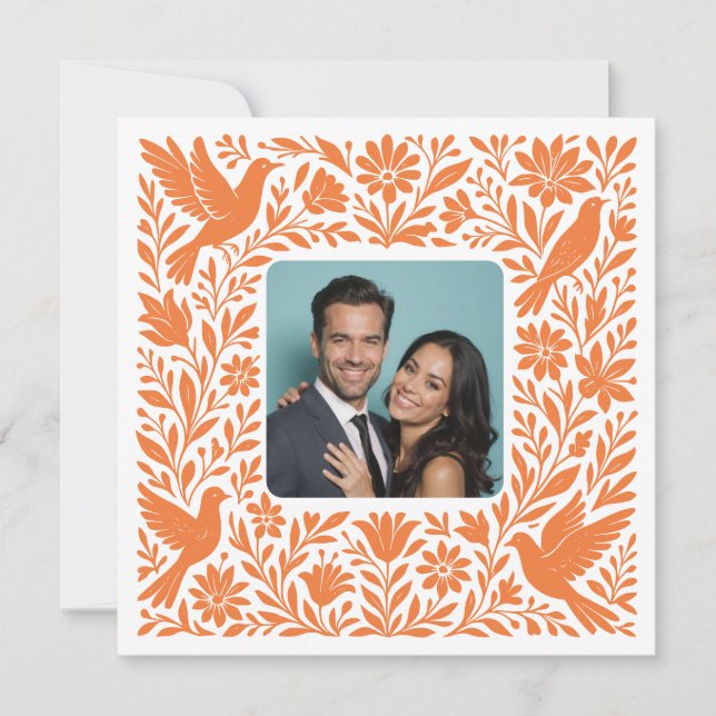 Custom Photo Mexican Otomí Tenango Save the Date I Invitation (Front)