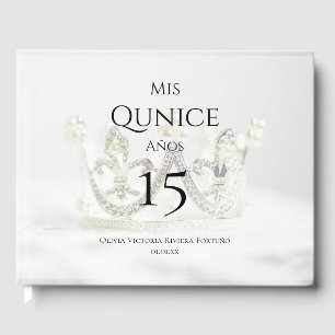 Custom Photo Mis Quince Anos Quinceanera Birthday  Guest Book