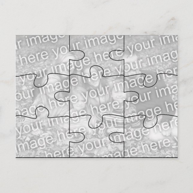 Custom Photo "Mock" Puzzle Post Card - 9 pieces (Front)