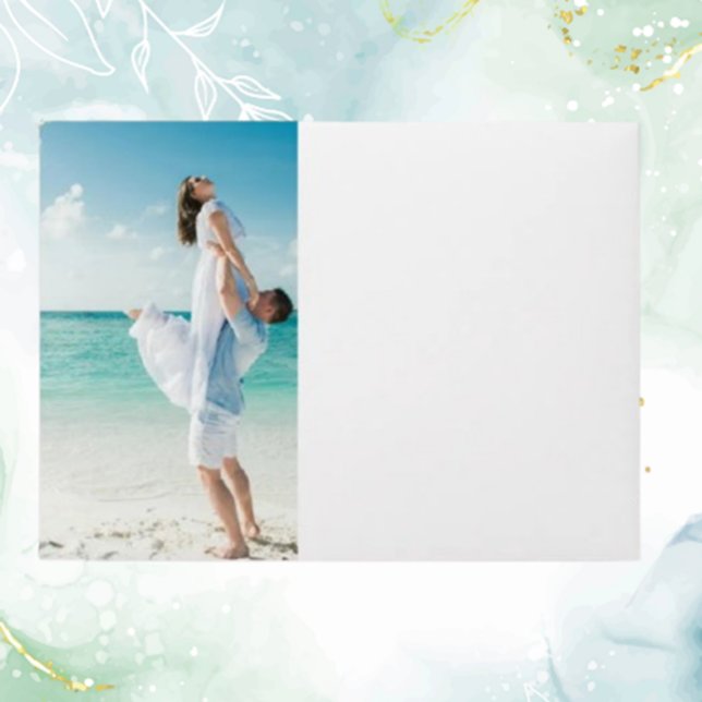 Custom Photo Modern Beach Wedding Envelope (Create a lasting impression with our custom photo modern beach wedding envelope.  )