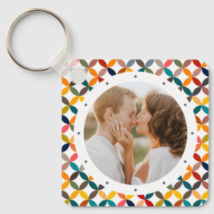 Custom Photo Modern Colorful Personalized Key Ring