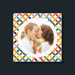 Custom Photo Modern Colourful Personalised Canvas Print<br><div class="desc">Custom Photo Modern Colourful Personalised Canvas Art features a colourful modern geometric pattern with your favourite photo in the centre. PHOTO TIP: centre your photo prior to uploading to Zazzle. Designed by Evco Studio www.zazzle.com/store/evcostudio</div>