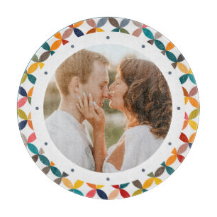 Custom Photo Modern Colourful Personalised Cutting Board