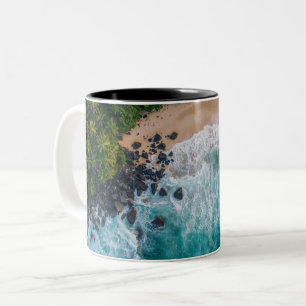 Custom Photo Modern Cool Elegant Create Your Own Two-Tone Coffee Mug