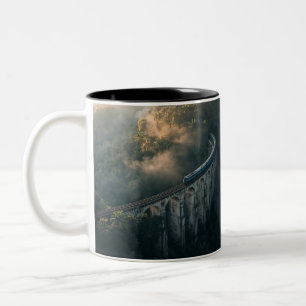 Custom Photo Modern Cool Elegant Create Your Own Two-Tone Coffee Mug