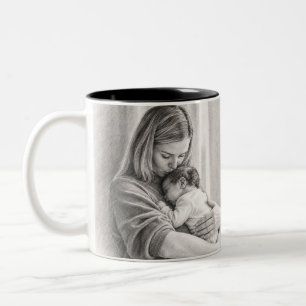 Custom Photo Modern Cool Elegant Create Your Own Two-Tone Coffee Mug