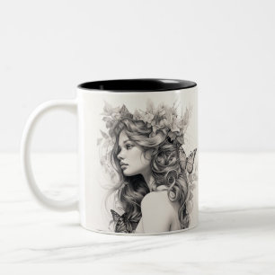 Custom Photo Modern Cool Elegant Create Your Own Two-Tone Coffee Mug