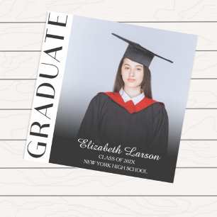 Custom Photo Modern Elegant Senior Graduation Part