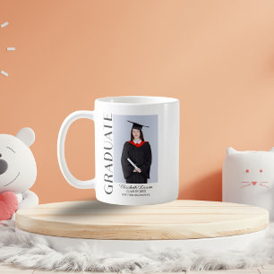 Custom Photo Modern Elegant Senior Graduation Part Coffee Mug
