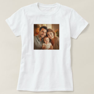 Custom Photo Modern Mum Mother's Day Gift T-Shirt