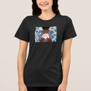 Custom Photo Modern Mum Mother's Day Gift Tri-Blend Shirt