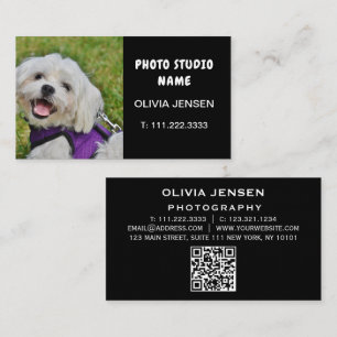 Custom Photo Modern Pet Photography Business Card
