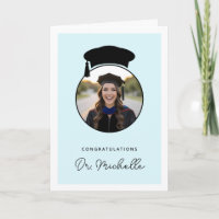 Custom Photo Modern PhD Doctorate Degree Graduate