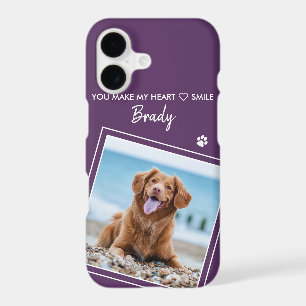 Custom Photo Modern Purple Pet Dog