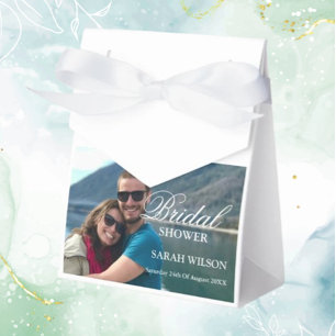 Custom Photo Modern Relaxed Wedding  Favour Box