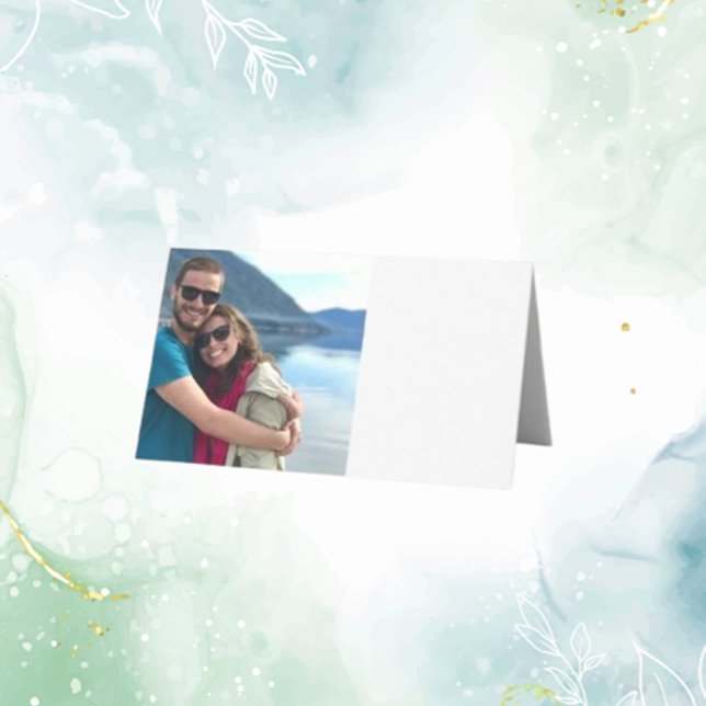 Custom Photo Modern Relaxed Wedding Place Card (Create a heartfelt atmosphere at your wedding with our custom bridal blessing place cards.)