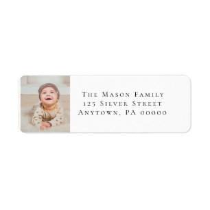 Custom Photo Modern Return Address Labels