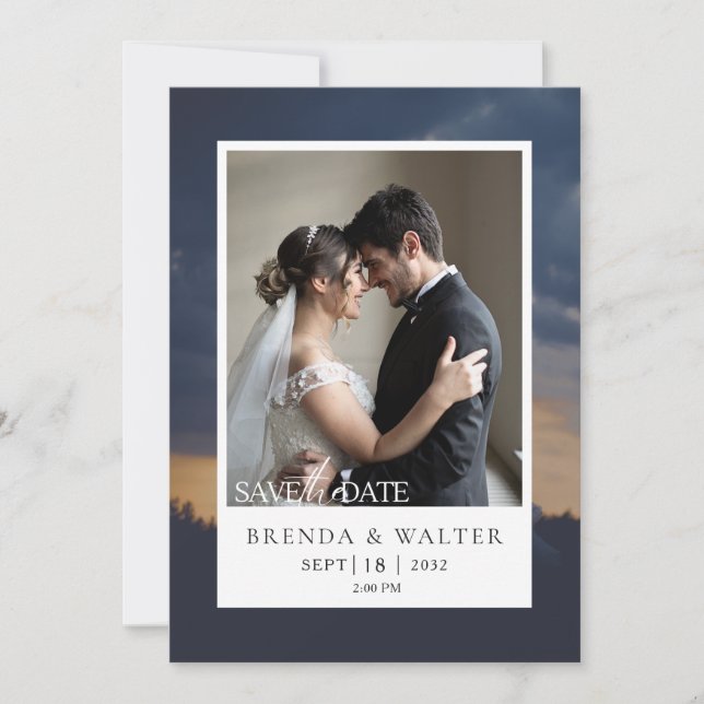 Custom photo Modern Wedding Invitation (Front)