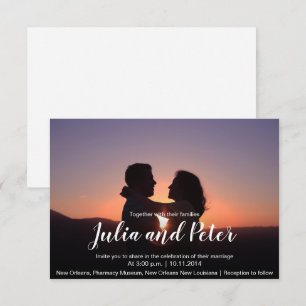 Custom Photo Modern Wedding Invitation