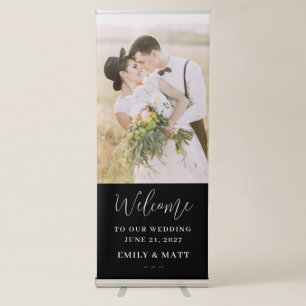 Custom Photo Modern Wedding Retractable Banner