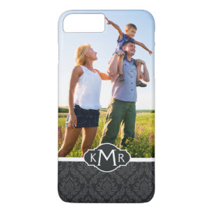 Custom Photo & Monogram Damask Pattern 6 iPhone 8 Plus/7 Plus Case