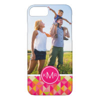 Custom Photo & Monogram Triangles pattern
