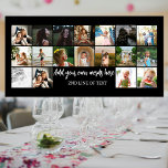 Custom photo montage photo collage birthday party banner<br><div class="desc">designed by The Arty Apples Limited add your own photos add 20 instagram photos</div>