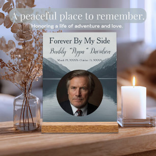 Custom Photo Mountain Landscape Memorial Acrylic Sign