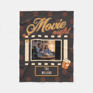 Custom Photo Movie Night Personalized Family Fleece Blanket