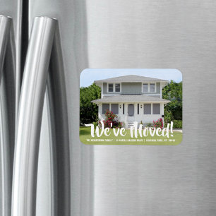 Custom Photo Moving Announcement Enclosure Magnet