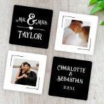 Custom Photo Mr and Mrs Coaster Set<br><div class="desc">Easy Personalise Your Own Unique acrylic coaster set from Ricaso - add your own photos or art and text to this great set - makes a wonderful unique keepsake or gift idea - Mr & Mrs personalised  coaster,  great for wedding or anniversary gifts</div>