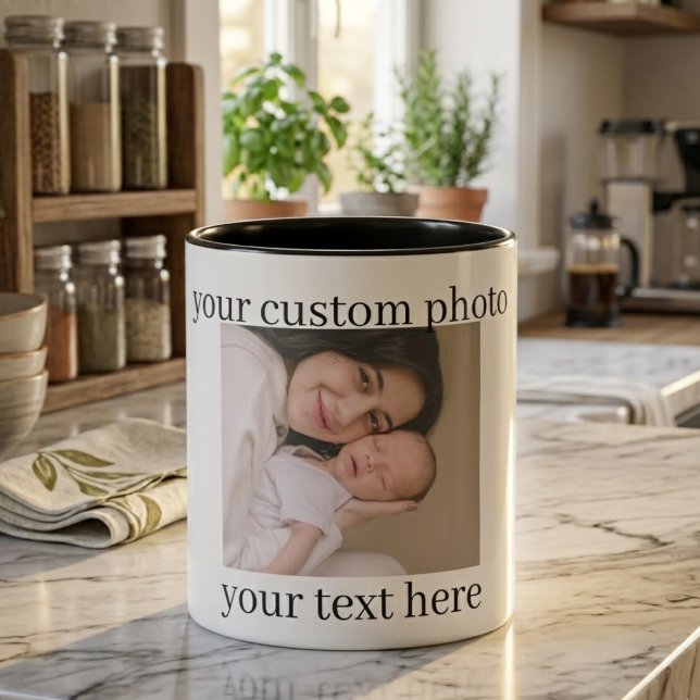 Custom Photo Mug Personalized Gift with Text (Creator Uploaded)