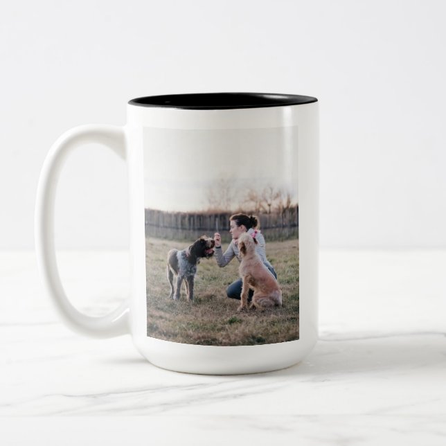 Custom Photo Mug with Text - Personalised Coffee  (Left)