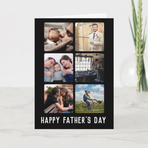Custom Photo Multi Picture Collage Fathers Day Card