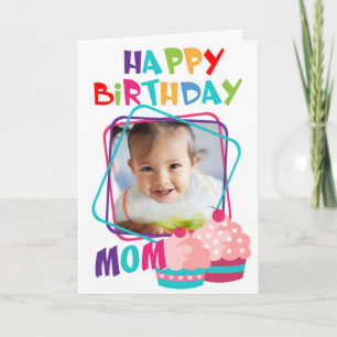 Custom Photo Mum Birthday Card