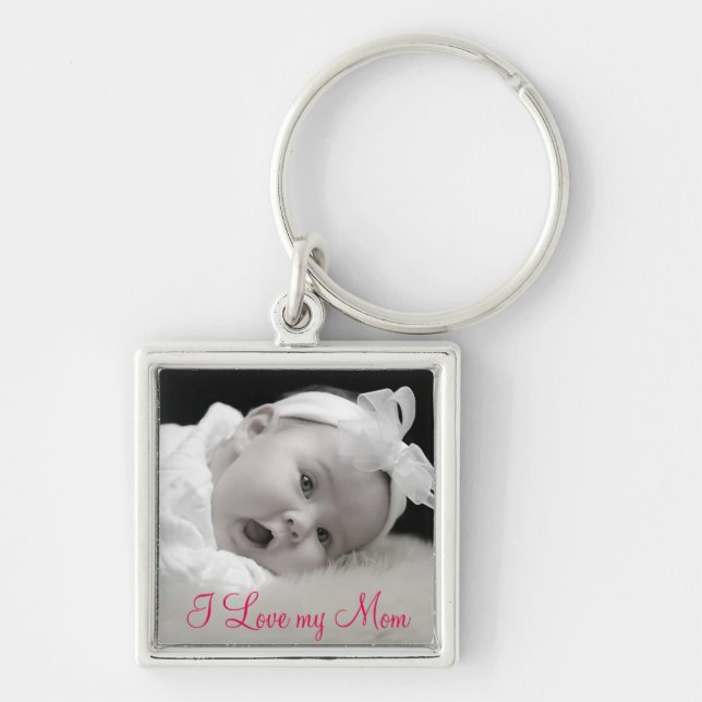 Custom Photo, Mum, Mother's Day Key Ring (Front)
