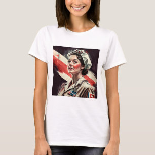 Custom Photo Mum Wife girl friend Nurse T-Shirt