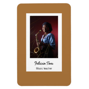 Custom photo musician brown magnet
