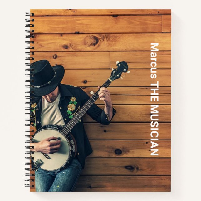 Custom photo musician notebook (Front)