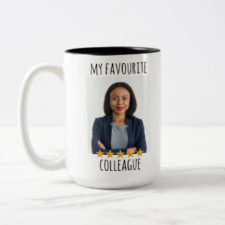 Custom Photo My Favourite Colleague 5 Star Two-Tone Coffee Mug