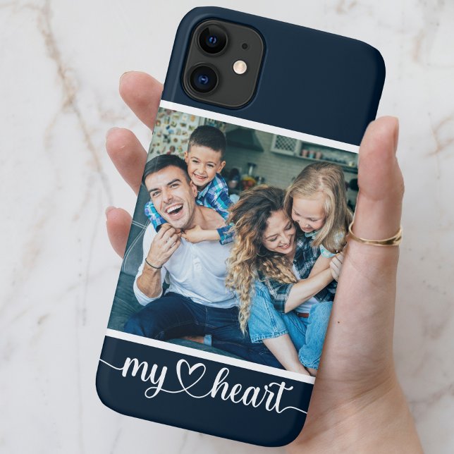 Custom Photo My Heart Brush Script with Heart Case-Mate iPhone Case (Creator Uploaded)