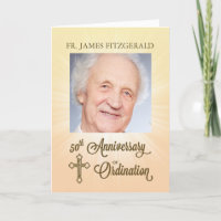 Custom Photo, Name, 50th Anniversary of Ordination